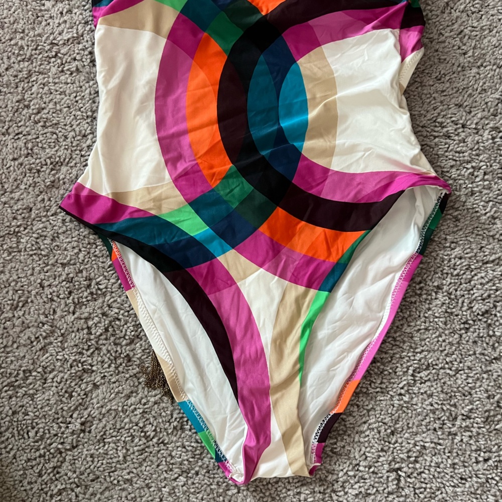 NWOT Trina Turk Kaleidoscope One Piece Swimsuit Size 8 - Picture 5 of 8